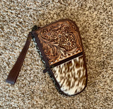 Leather & Cowhide 11” Pistol Case