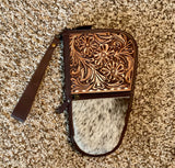 Leather & Cowhide 11” Pistol Case