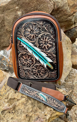 Feather Sling Bag