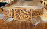 Adult Basketweave Stamped Belt
