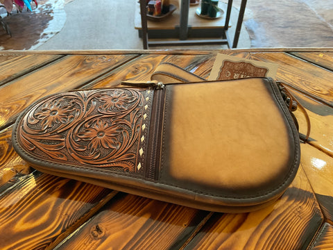12” Tooled Leather Pistol Case