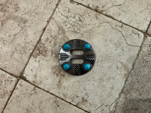 Turquoise Arrow Slotted Concho Slide