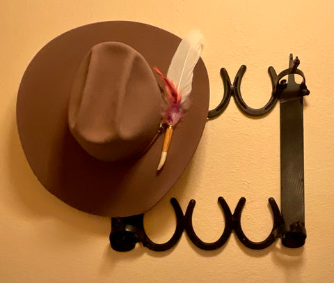 horseshoe hat rack