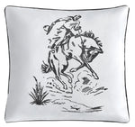 Ranch Life Bronc Rider Pillow