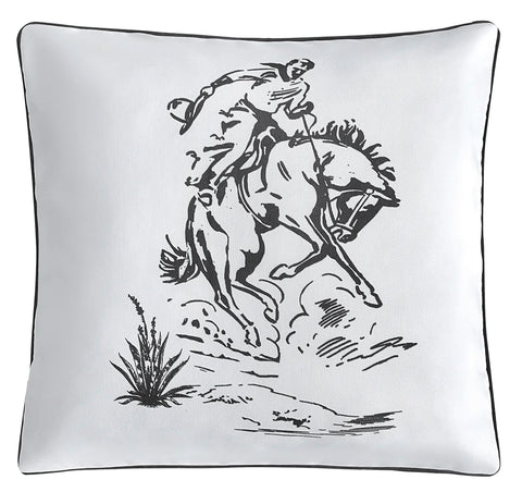 Ranch Life Bronc Rider Pillow